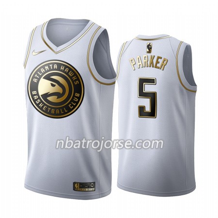 Män Atlanta Hawks Tröja Jabari Parker 5 2019-20 Nike Vit Golden Edition Swingman
